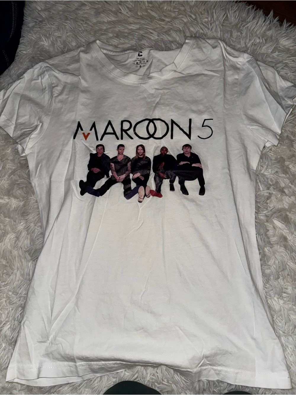 Maroon 5 Band Photo White Graphic Tee